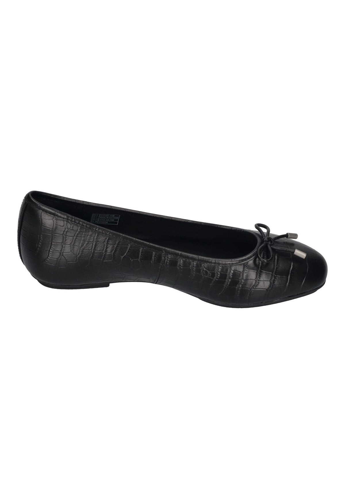 FITFLOP Damen Ballerina DELICATO CROCODILE all black