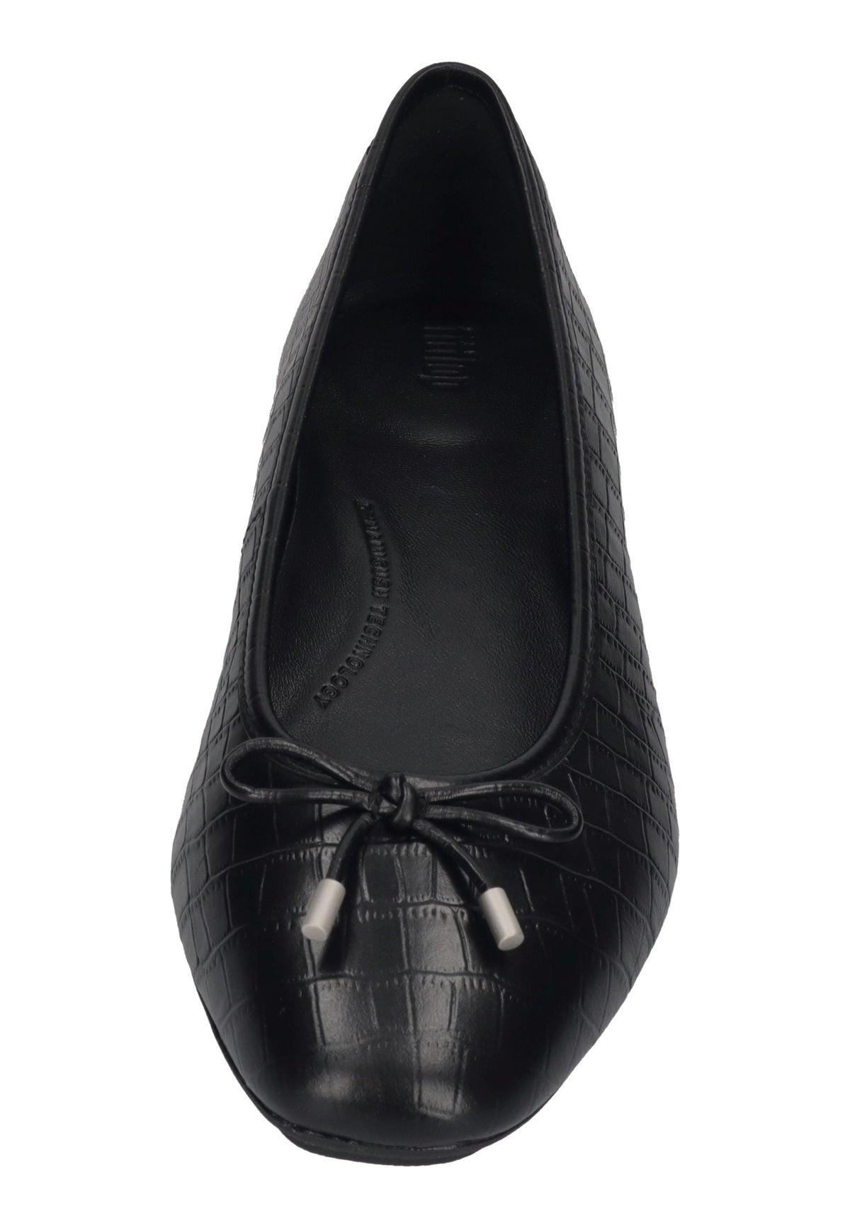 FITFLOP Damen Ballerina DELICATO CROCODILE all black