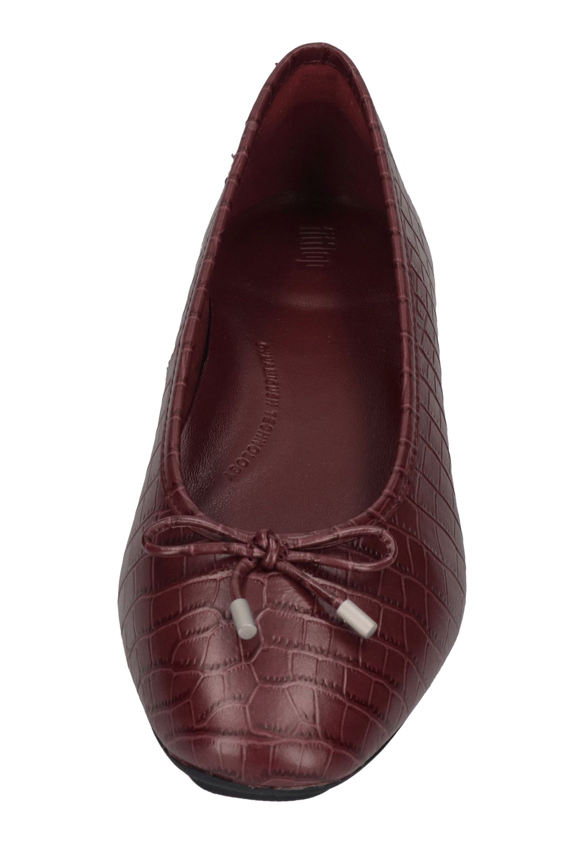 FITFLOP Damen Ballerina DELICATO CROCODILE dark merlot
