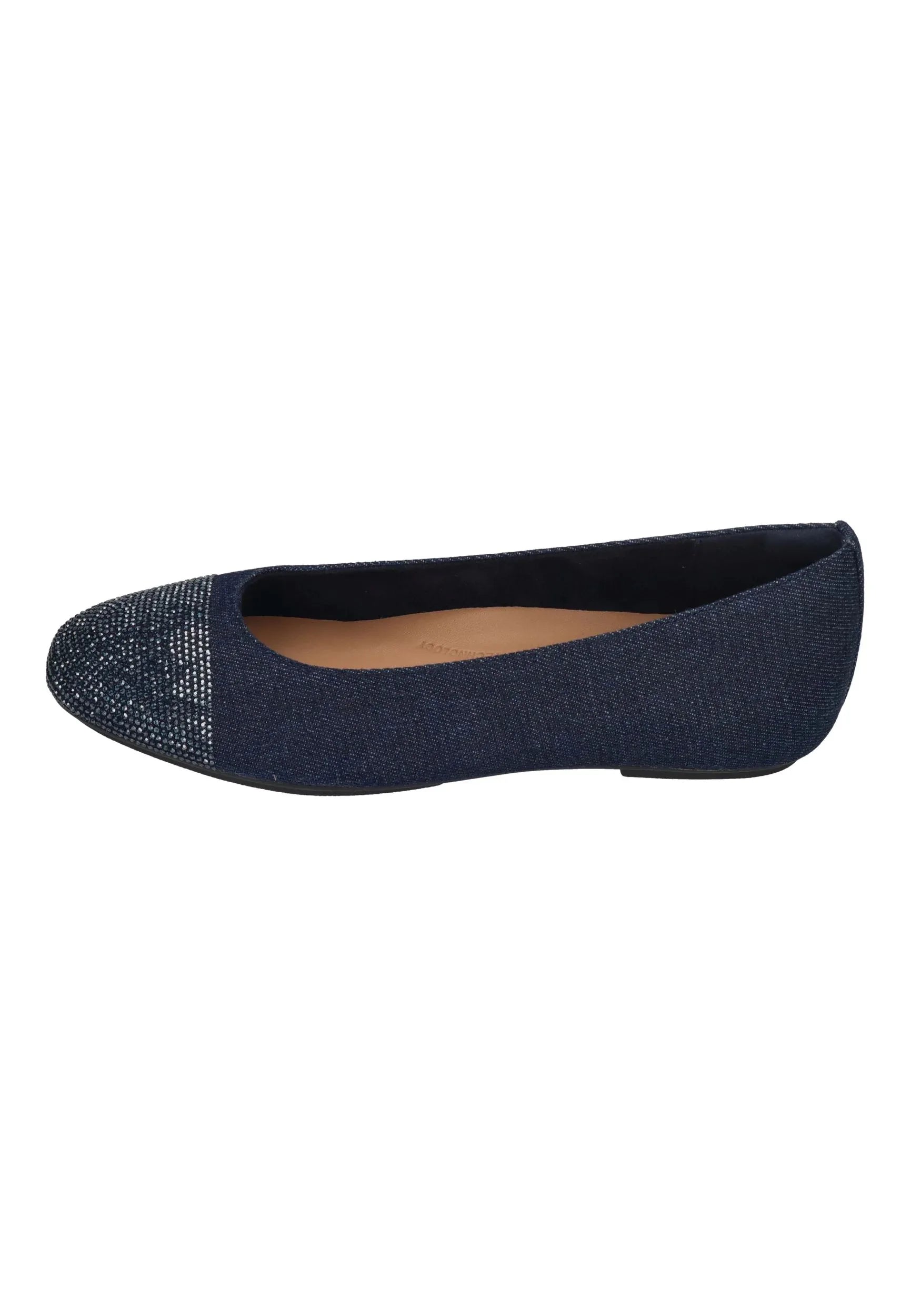 FITFLOP Damen Ballerina DELICATO CRYSTAL CAP-TOE dark denim