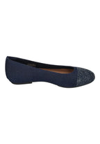 FITFLOP Damen Ballerina DELICATO CRYSTAL CAP-TOE dark denim