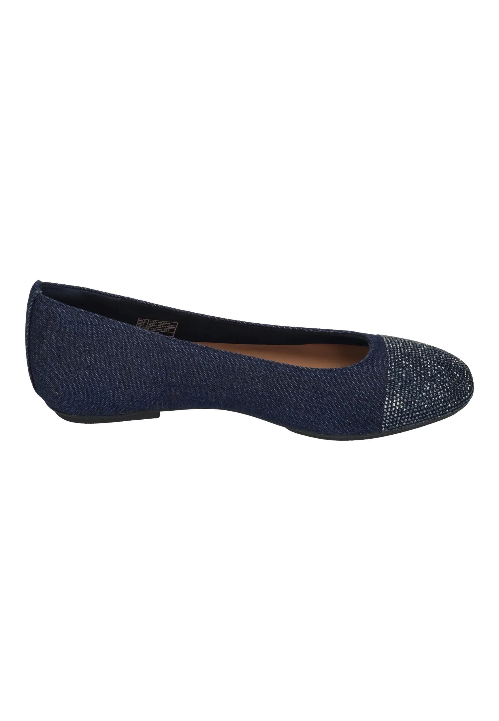 FITFLOP Damen Ballerina DELICATO CRYSTAL CAP-TOE dark denim