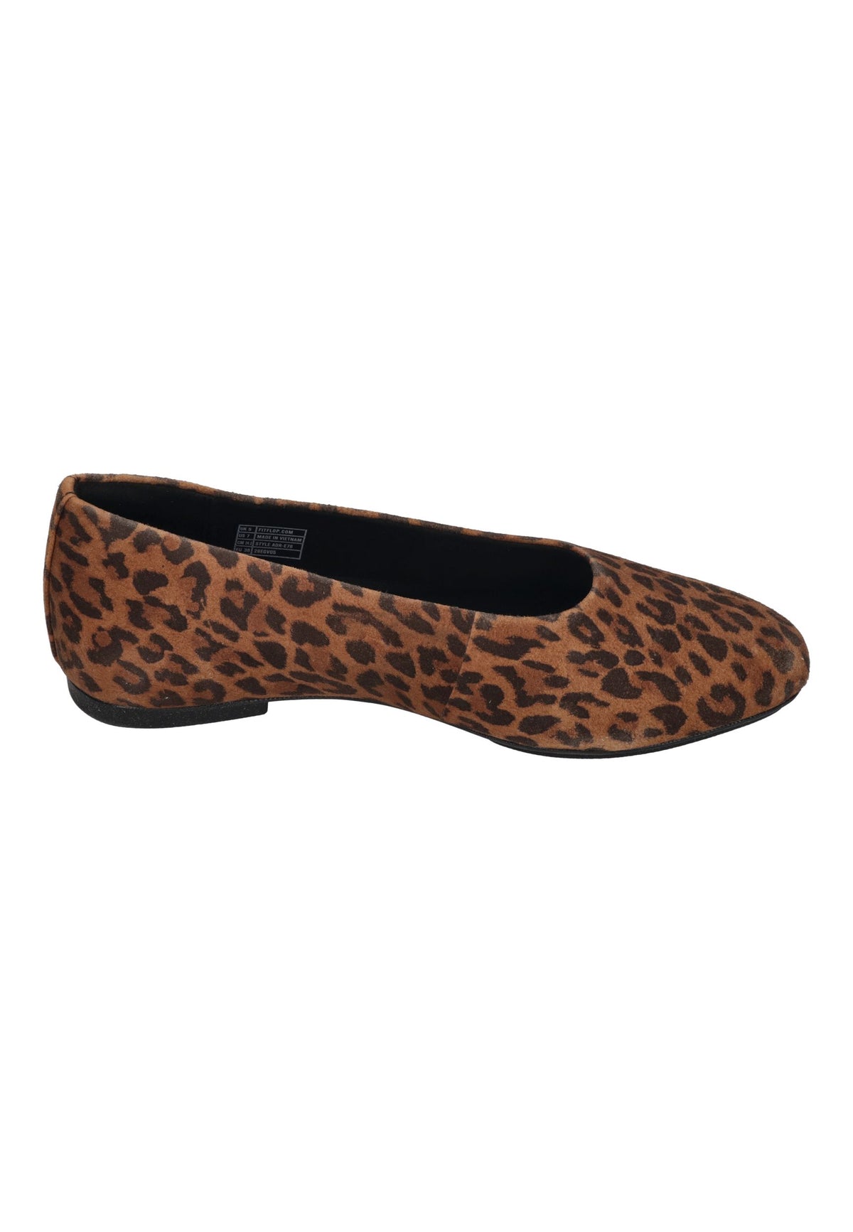 FITFLOP Damen Ballerina DELICATO SUEDE LEO tan black