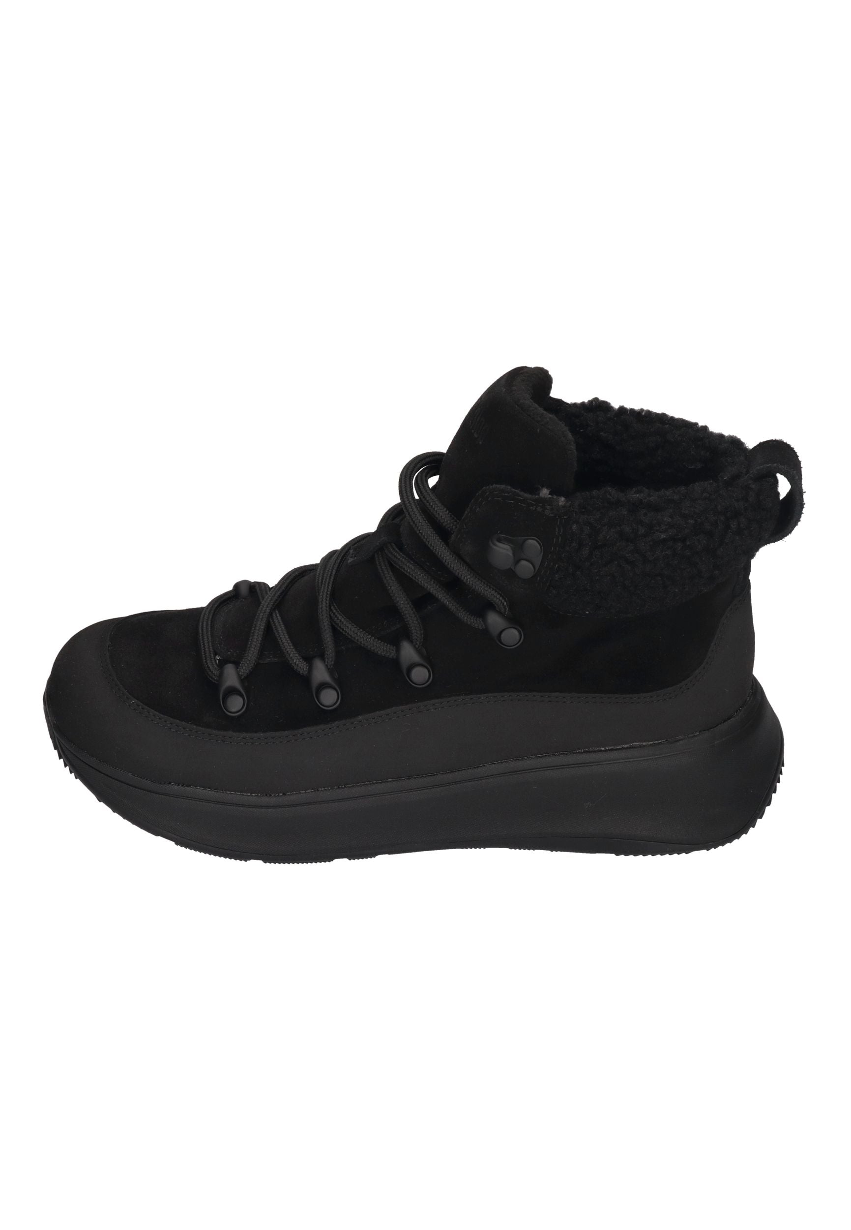 FITFLOP Damen-Booties F-MODE TEDDY-COLLAR WARM all black