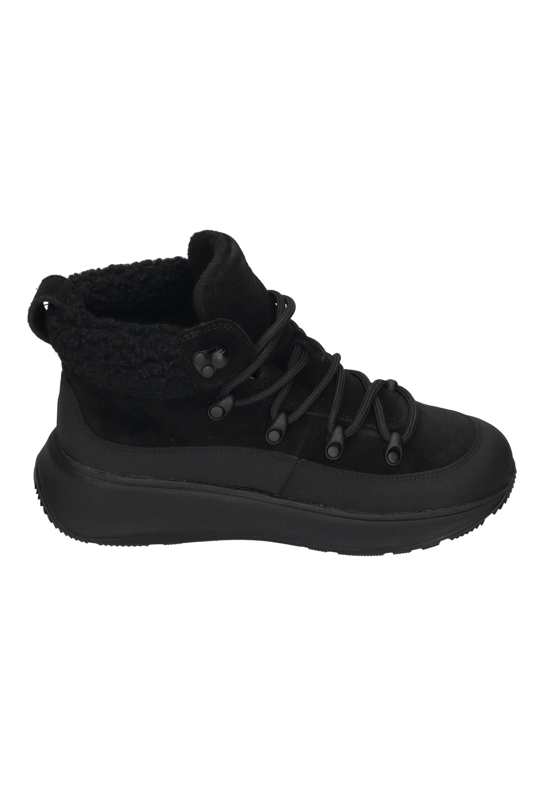 FITFLOP Damen-Booties F-MODE TEDDY-COLLAR WARM all black
