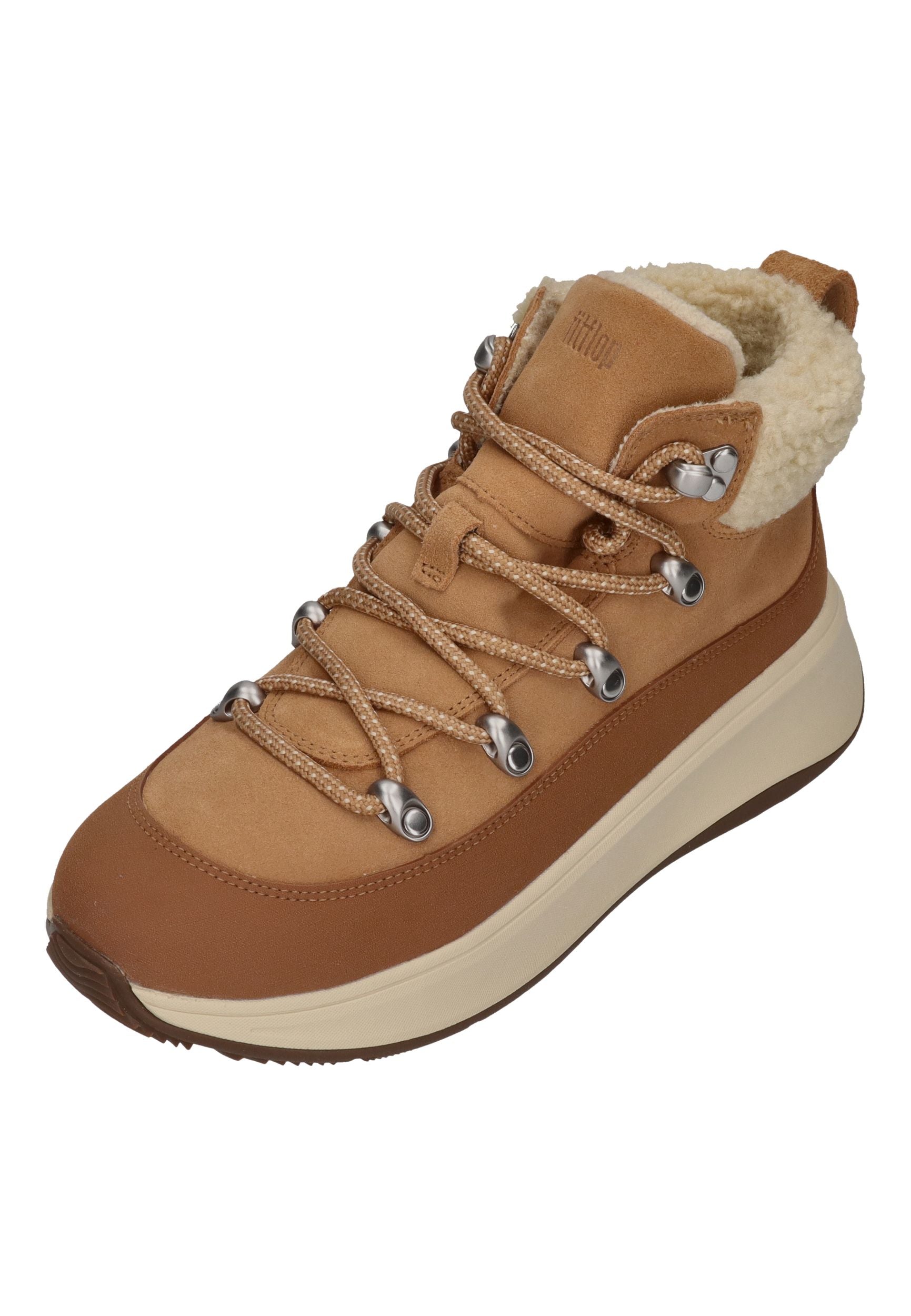 FITFLOP Damen-Booties F-MODE TEDDY-COLLAR WARM desert tan