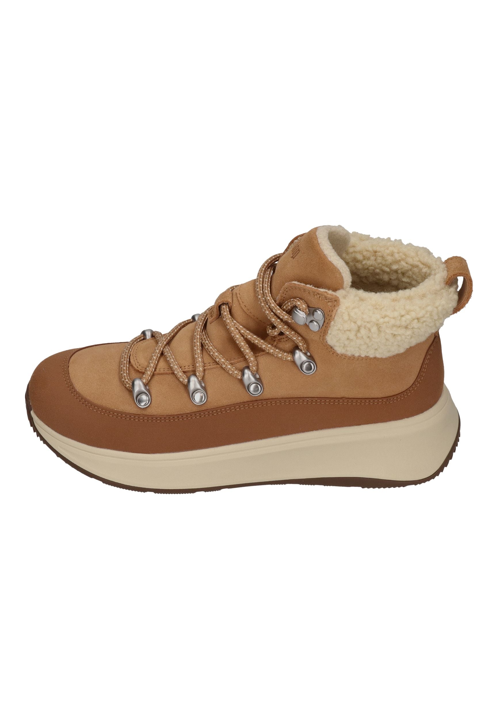 FITFLOP Damen-Booties F-MODE TEDDY-COLLAR WARM desert tan