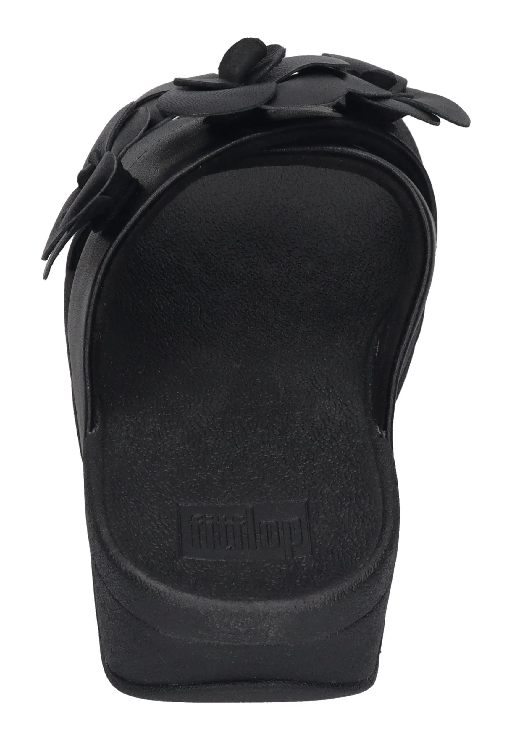 FITFLOP Damen Pantoletten LULU FLOWER CROSS SLIDES black
