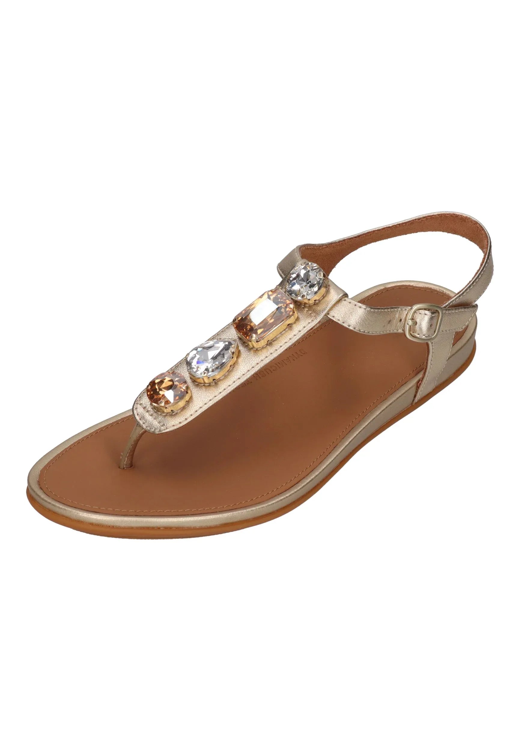 FITFLOP Damen Sandalen GRACIE ULTRA-JEWEL LEATHER T-BAR platino