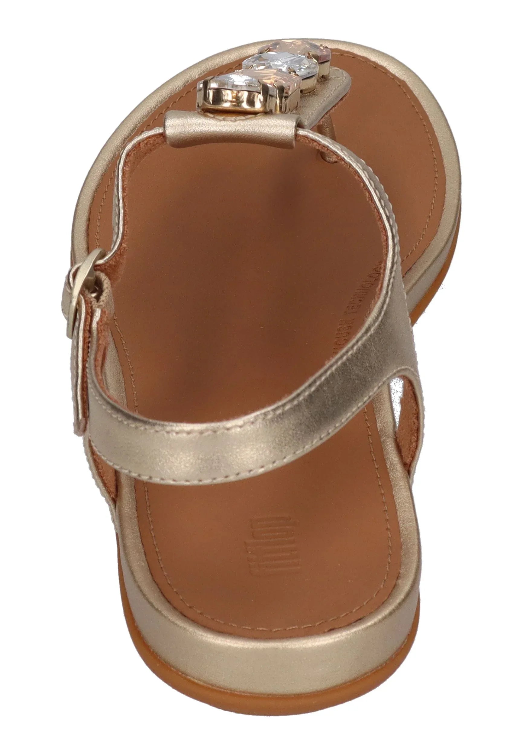 FITFLOP Damen Sandalen GRACIE ULTRA-JEWEL LEATHER T-BAR platino
