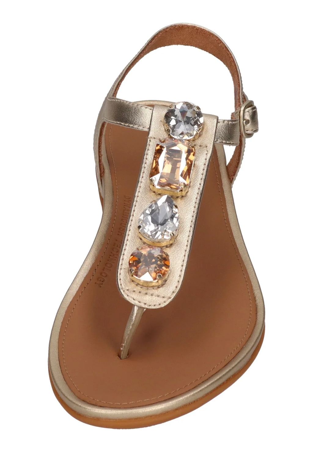 FITFLOP Damen Sandalen GRACIE ULTRA-JEWEL LEATHER T-BAR platino