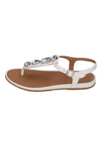 FITFLOP Damen Sandalen GRACIE ULTRA-JEWEL LEATHER T-BAR urban white