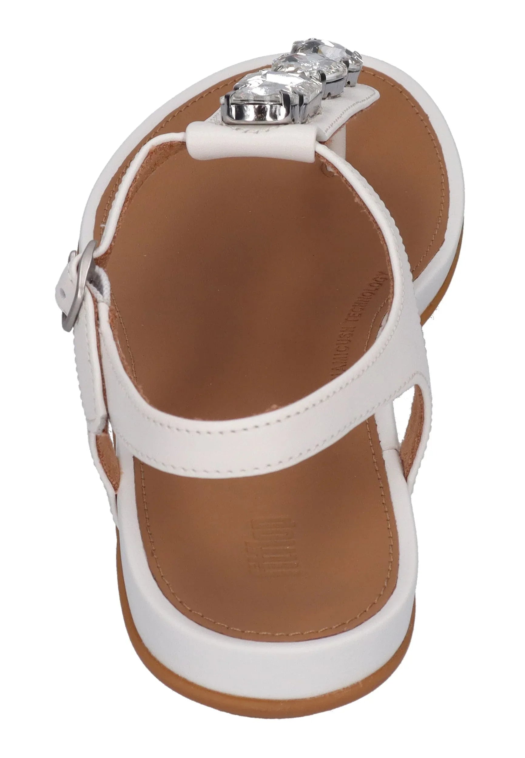 FITFLOP Damen Sandalen GRACIE ULTRA-JEWEL LEATHER T-BAR urban white