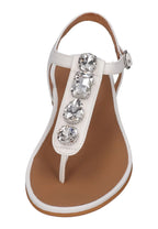 FITFLOP Damen Sandalen GRACIE ULTRA-JEWEL LEATHER T-BAR urban white