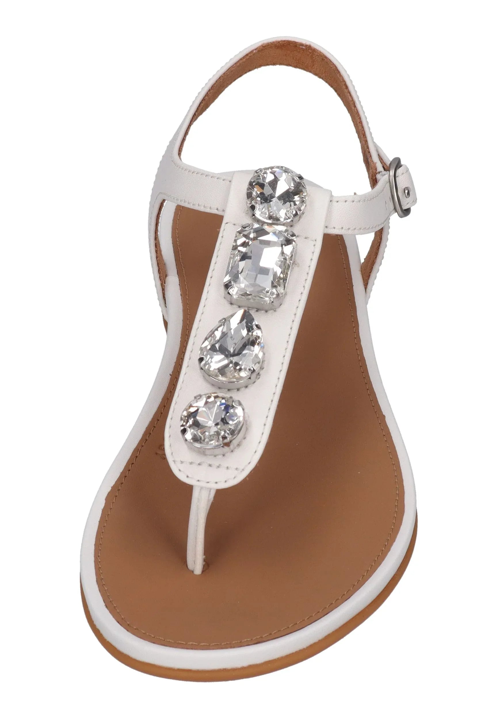 FITFLOP Damen Sandalen GRACIE ULTRA-JEWEL LEATHER T-BAR urban white