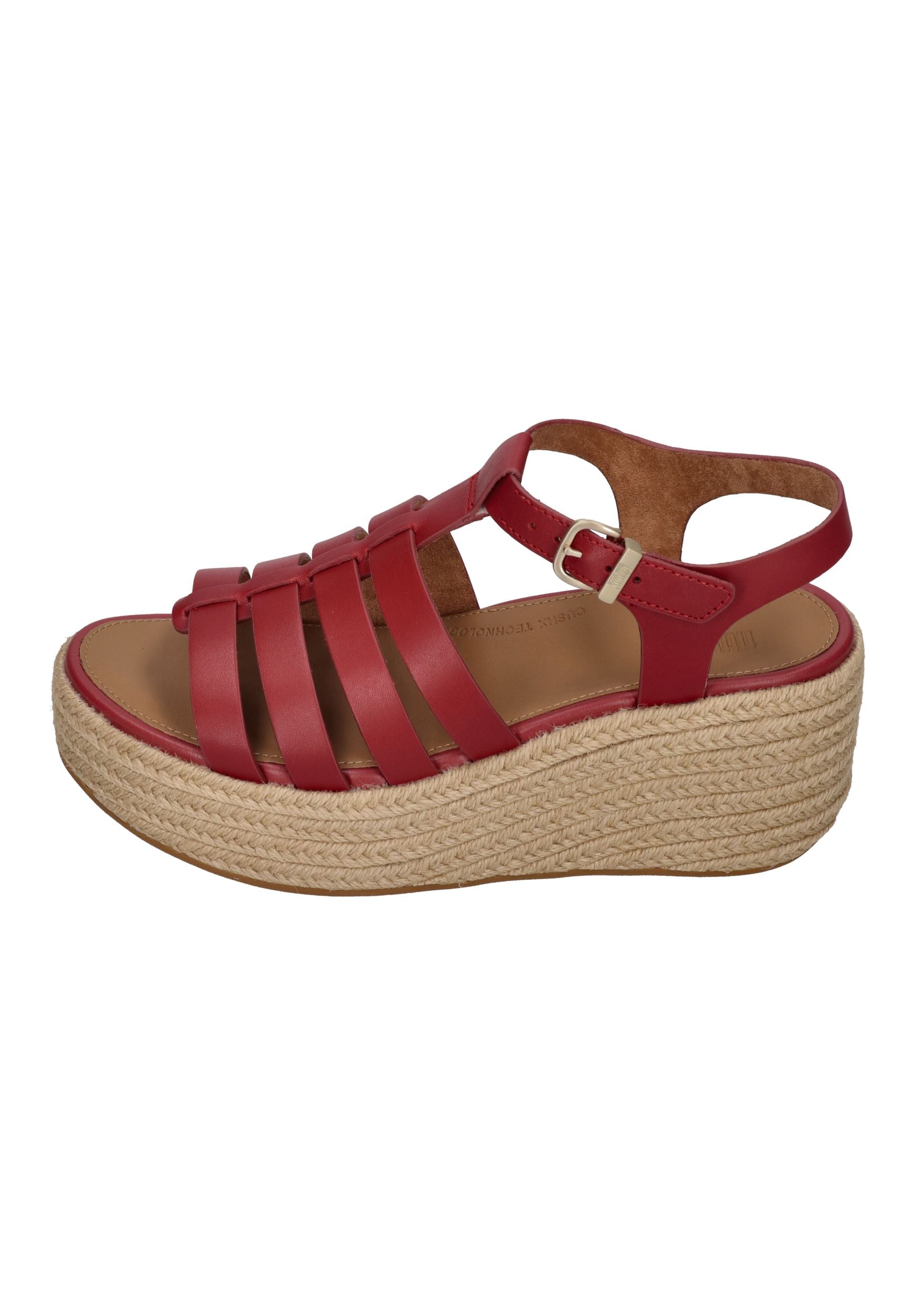 FITFLOP Damen Sandaletten PLATFFORMS ESP LEATH FISHERM WED burnt berry