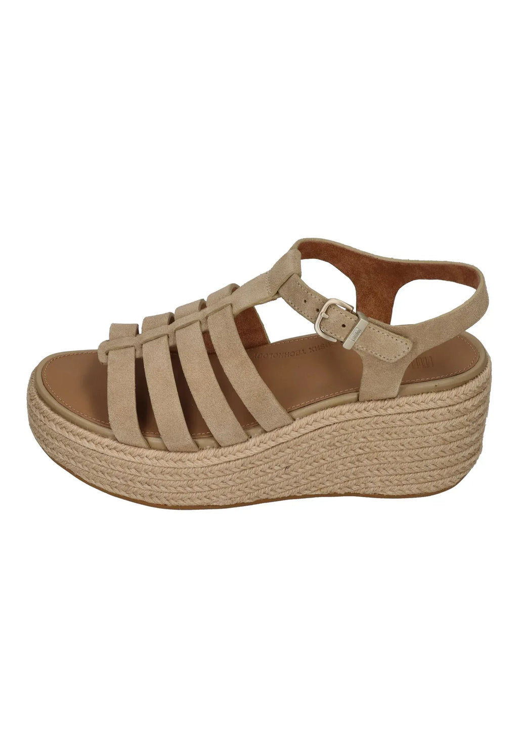 FITFLOP Damen Sandaletten PLATFFORMS ESP SUEDE FISHERM WED cappuccino