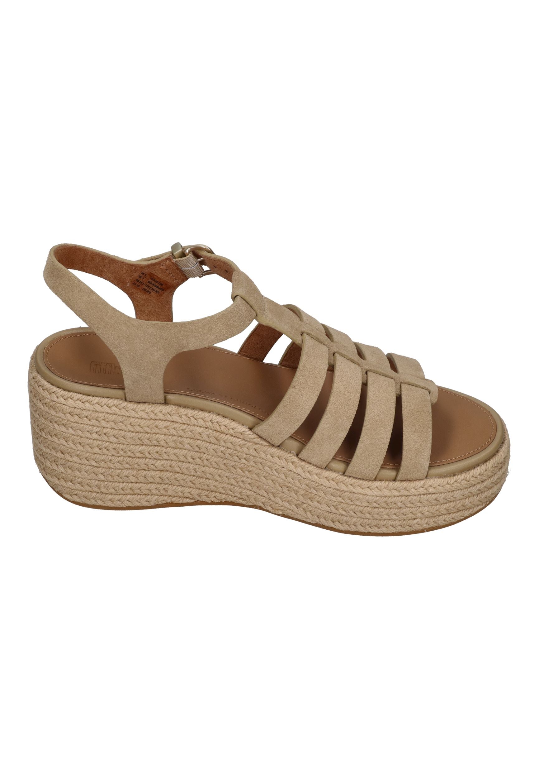 FITFLOP Damen Sandaletten PLATFFORMS ESP SUEDE FISHERM WED cappuccino