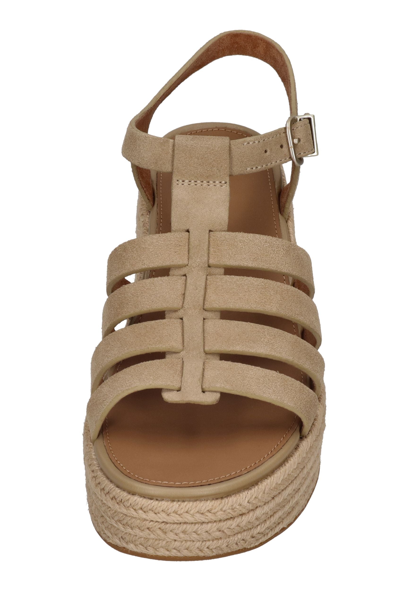 FITFLOP Damen Sandaletten PLATFFORMS ESP SUEDE FISHERM WED cappuccino