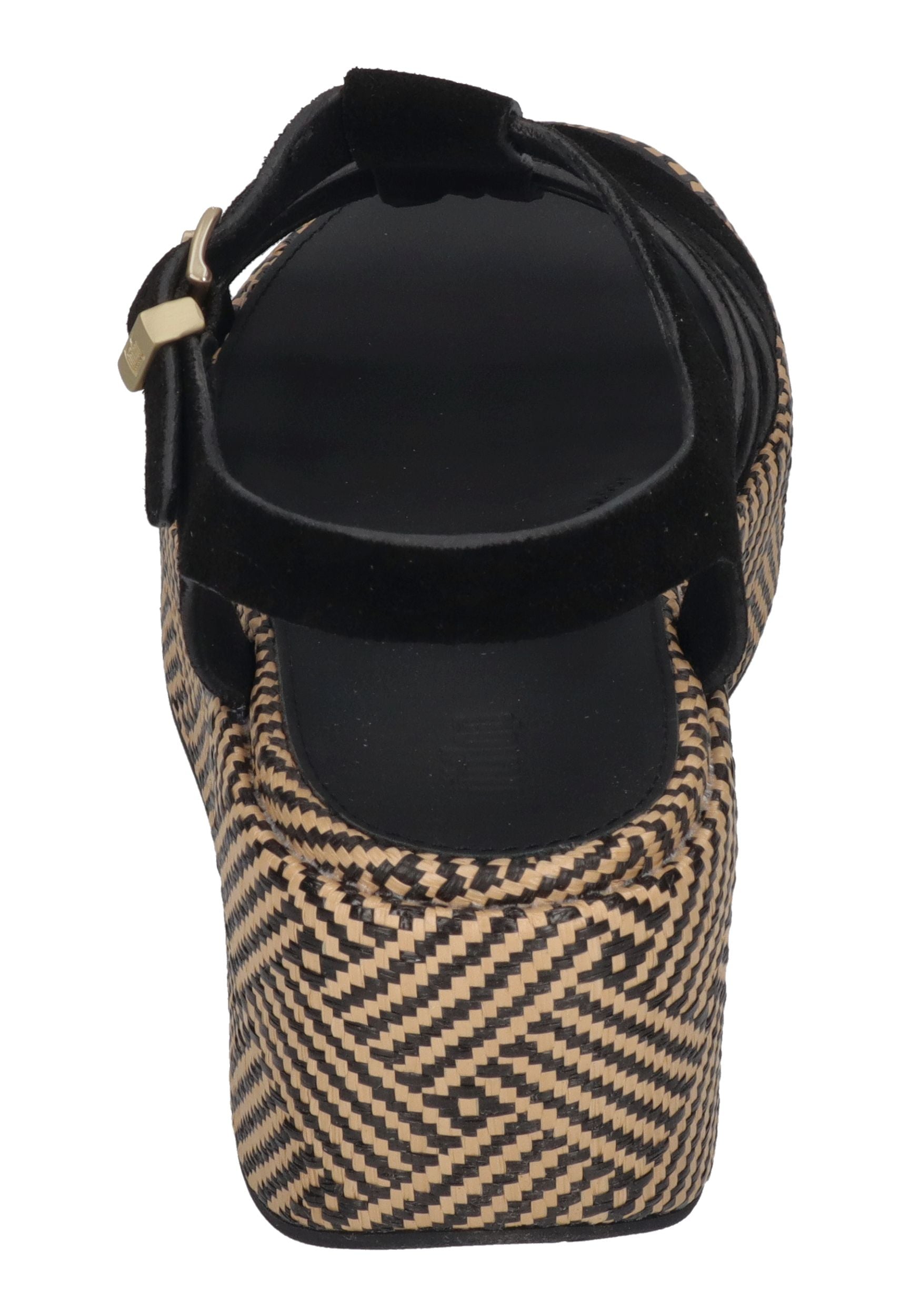 FITFLOP Damen Sandaletten PLATFFORMS GRAPHIC-WEAVE SUEDE FISHERM black