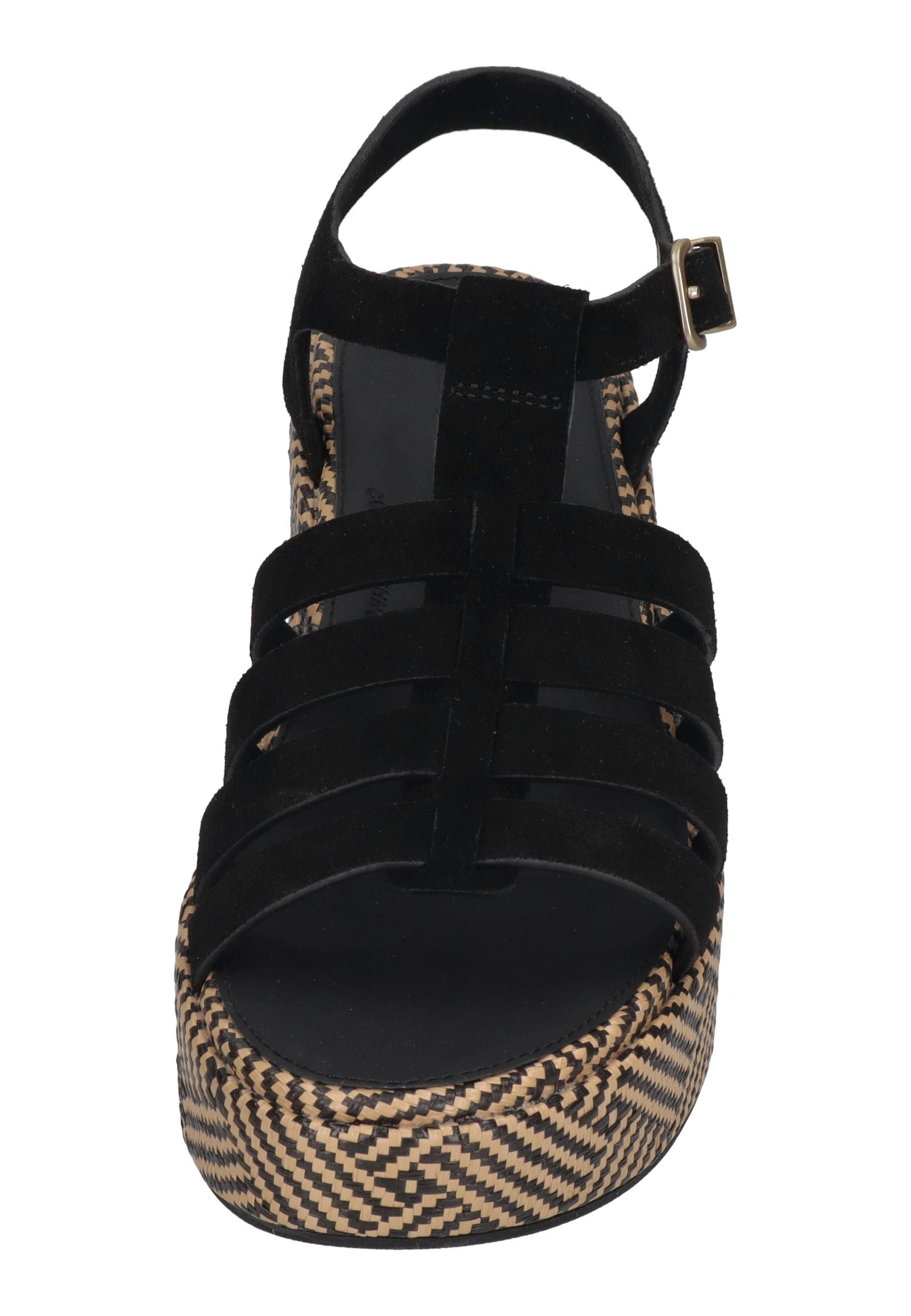 FITFLOP Damen Sandaletten PLATFFORMS GRAPHIC-WEAVE SUEDE FISHERM black