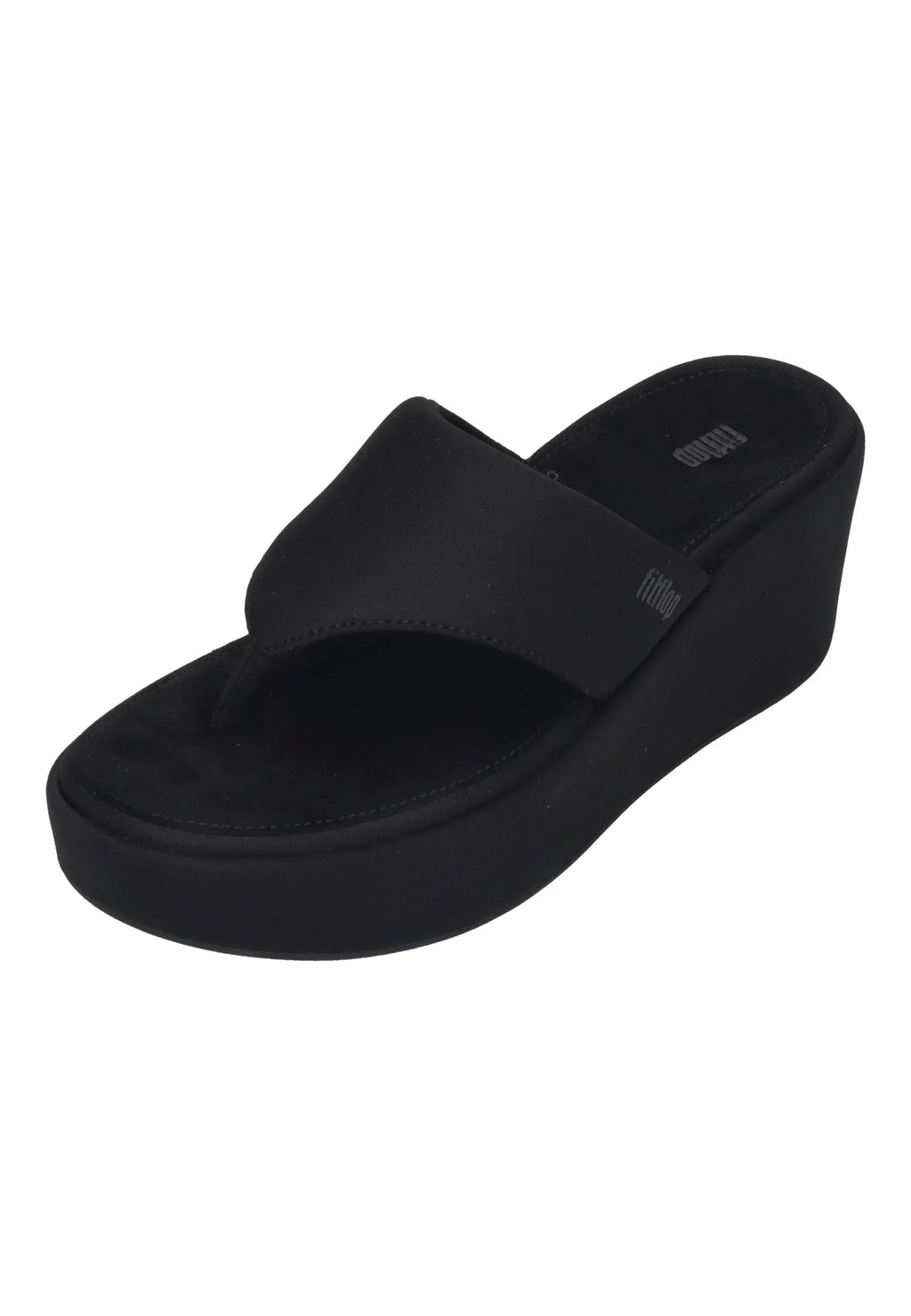 FITFLOP Damen Sandaletten PLATFFORMS WEDGE TOE-POST all black
