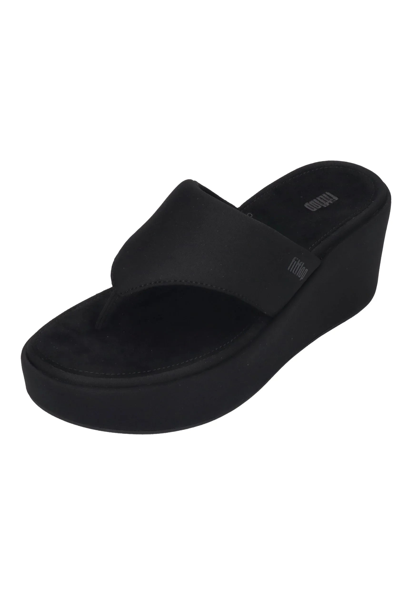 FITFLOP Damen Sandaletten PLATFFORMS WEDGE TOE-POST all black