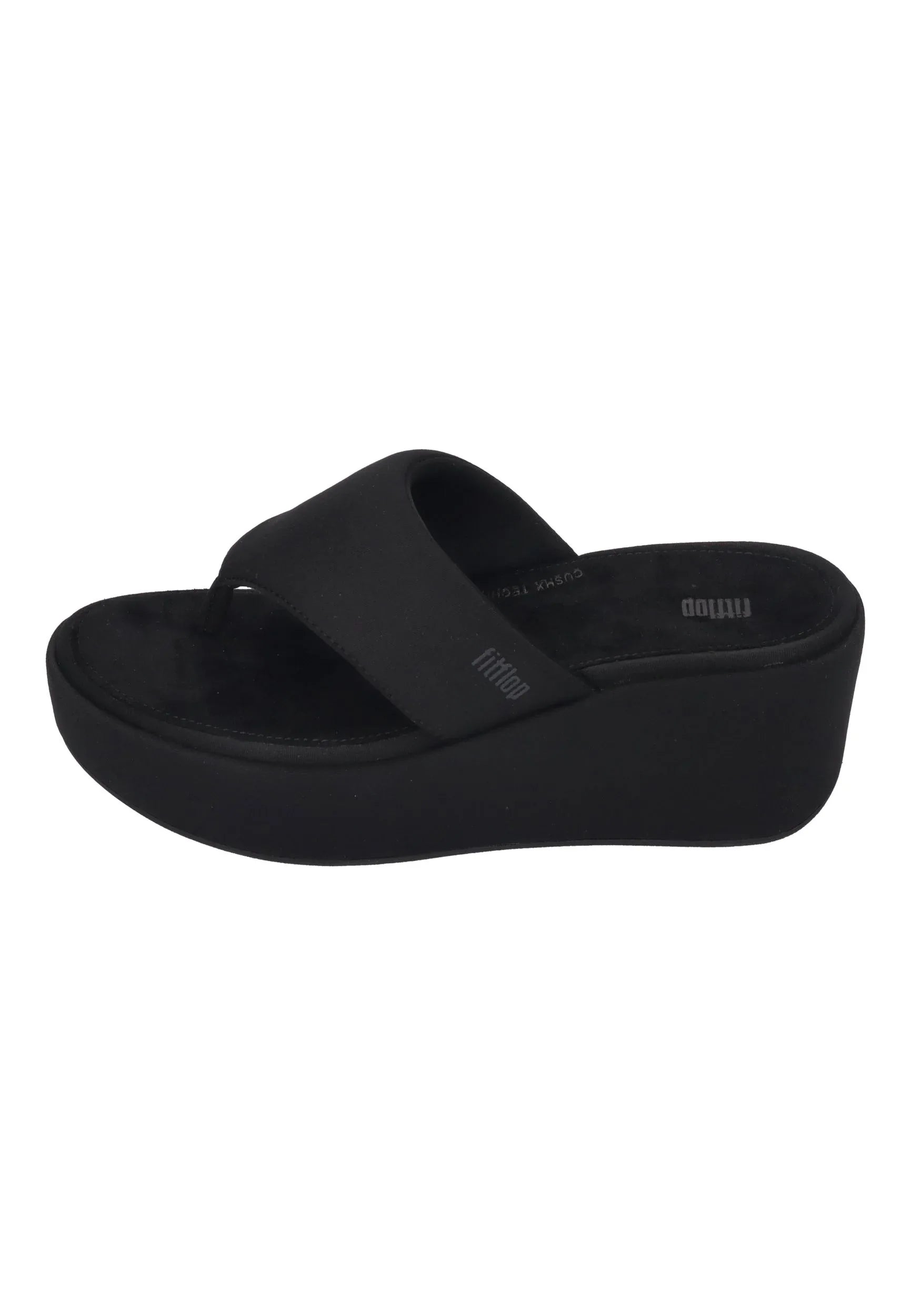 FITFLOP Damen Sandaletten PLATFFORMS WEDGE TOE-POST all black