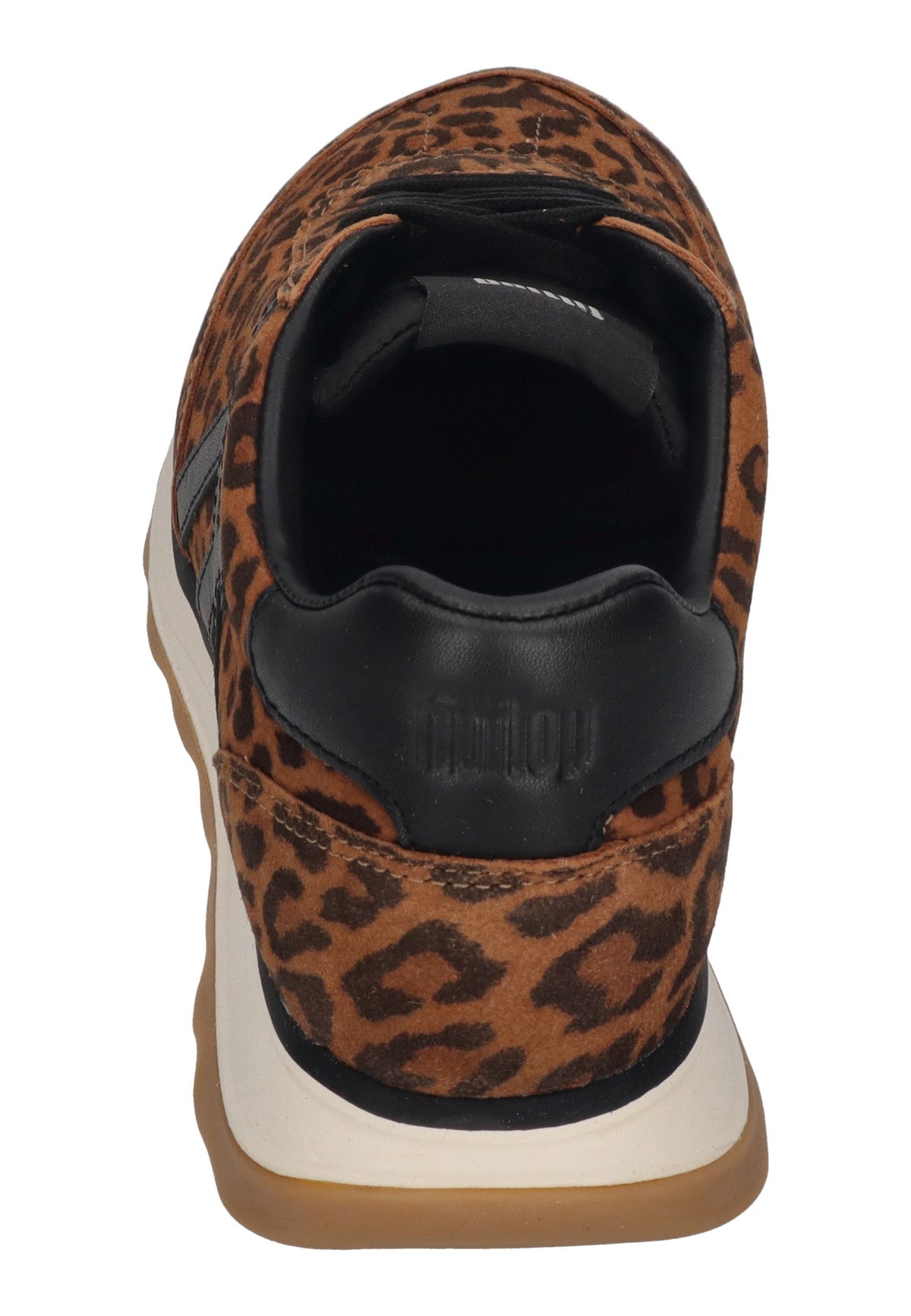 FITFLOP Damen Sneakers RETRO-Q FF SUEDE LEO tan black