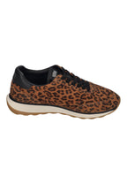 FITFLOP Damen Sneakers RETRO-Q FF SUEDE LEO tan black