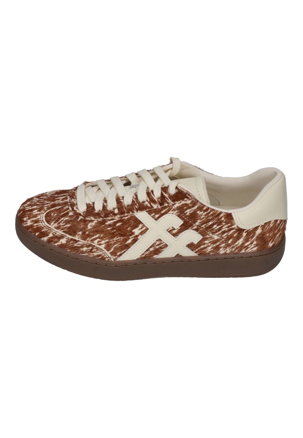 FITFLOP Damen Sneakers THE DASH FF PONY COW T-Toe brown white