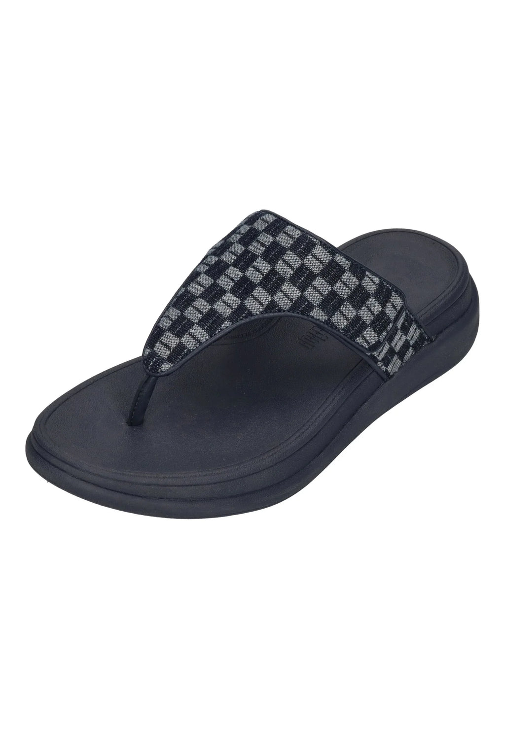 FitFlop - F-MODE GO ADJ. CHECKERBOARD-DENIM TOE-POST SANDALS - Unisex - Zehentrenner | Nur bei shoedeal.de, deinem Onlineshop
