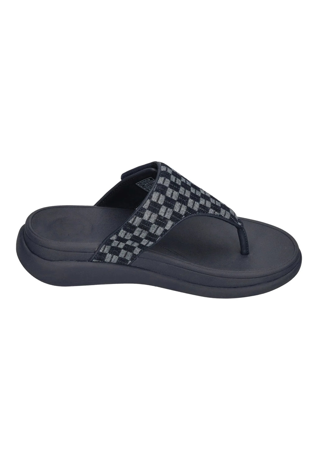 FitFlop - F-MODE GO ADJ. CHECKERBOARD-DENIM TOE-POST SANDALS - Unisex - Zehentrenner | Nur bei shoedeal.de, deinem O – Bild 4