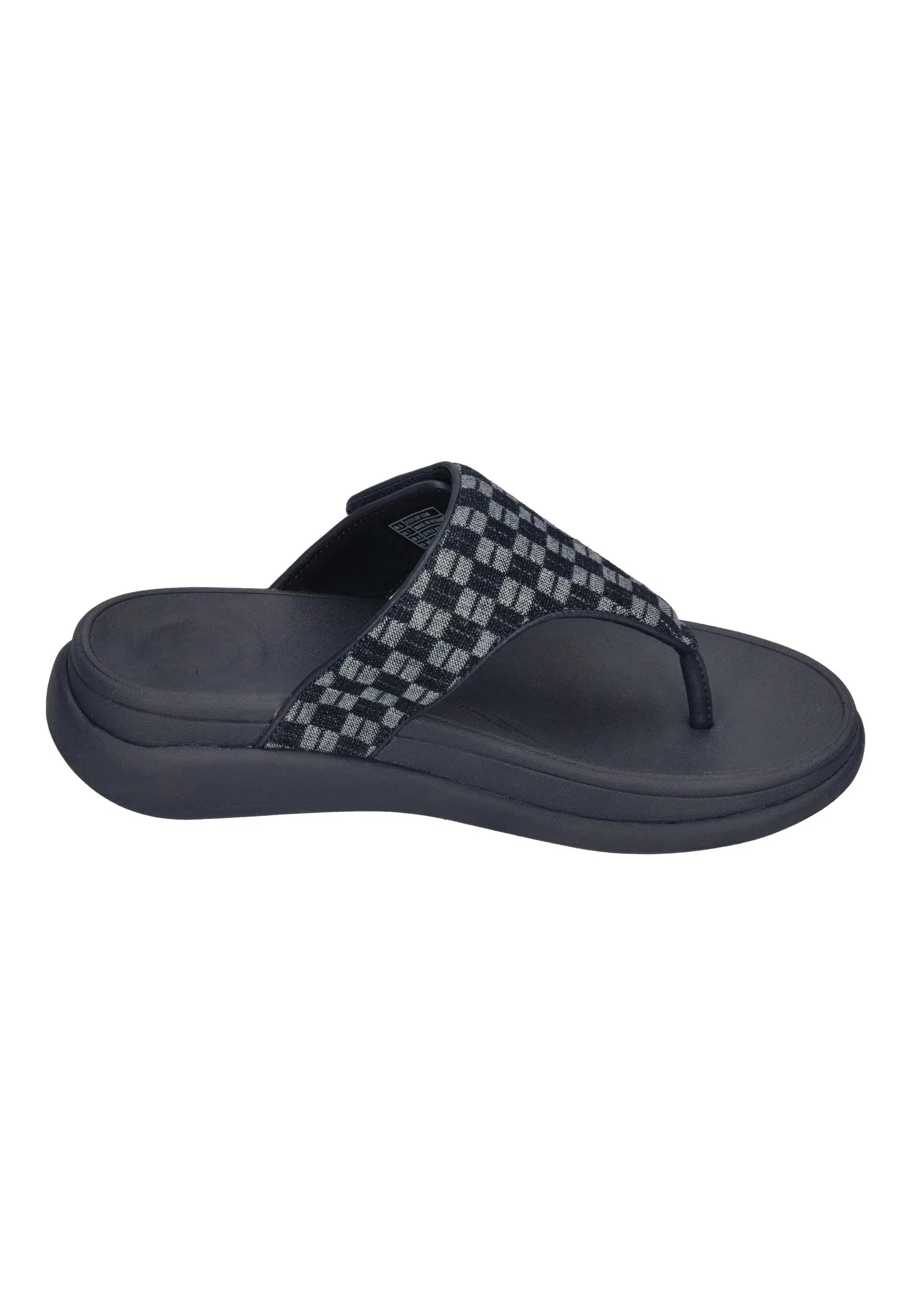 FitFlop - F-MODE GO ADJ. CHECKERBOARD-DENIM TOE-POST SANDALS - Unisex - Zehentrenner | Nur bei shoedeal.de, deinem O – Bild 4
