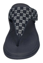 FitFlop - F-MODE GO ADJ. CHECKERBOARD-DENIM TOE-POST SANDALS - Unisex - Zehentrenner | Nur bei shoedeal.de, deinem O – Bild 3