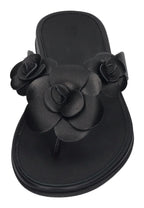 FITFLOP Damen Zehentrenner GRACIE FLOWER LEATHER black