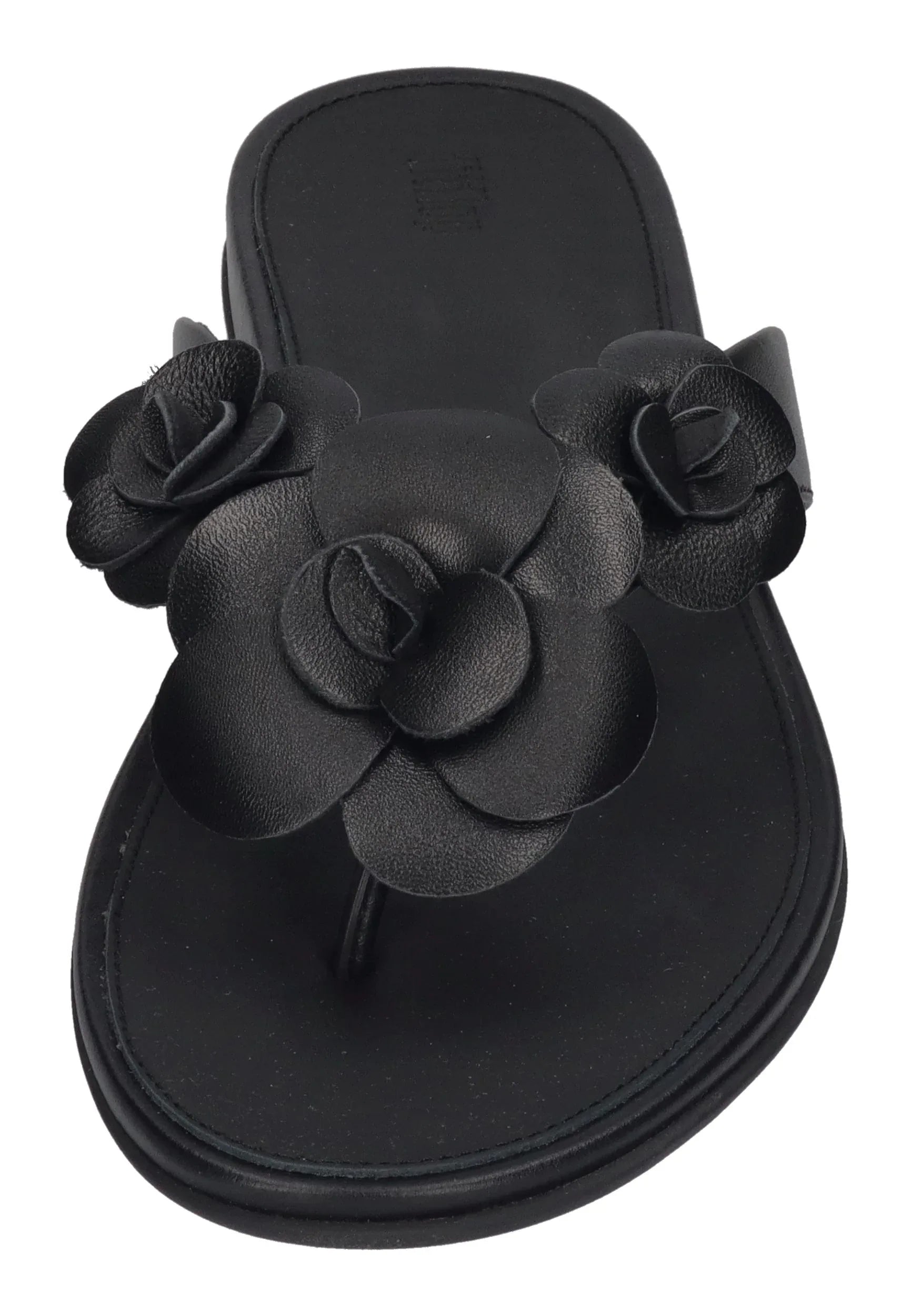 FITFLOP Damen Zehentrenner GRACIE FLOWER LEATHER black