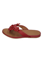 FITFLOP Damen Zehentrenner GRACIE FLOWER LEATHER burnt berry