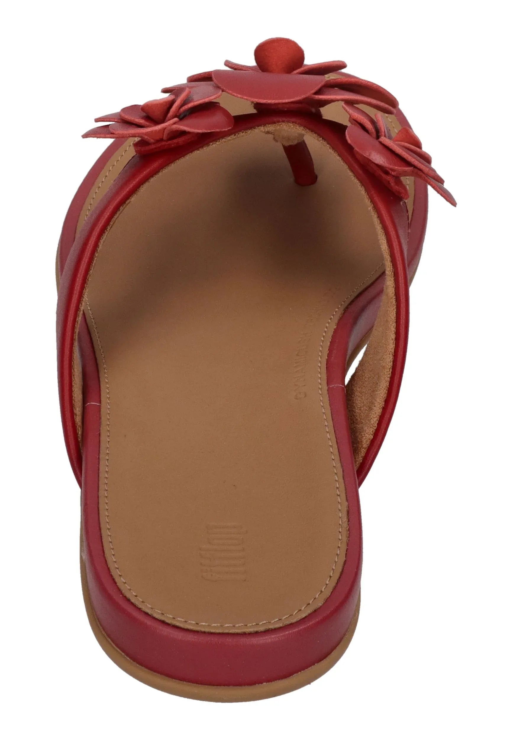 FITFLOP Damen Zehentrenner GRACIE FLOWER LEATHER burnt berry