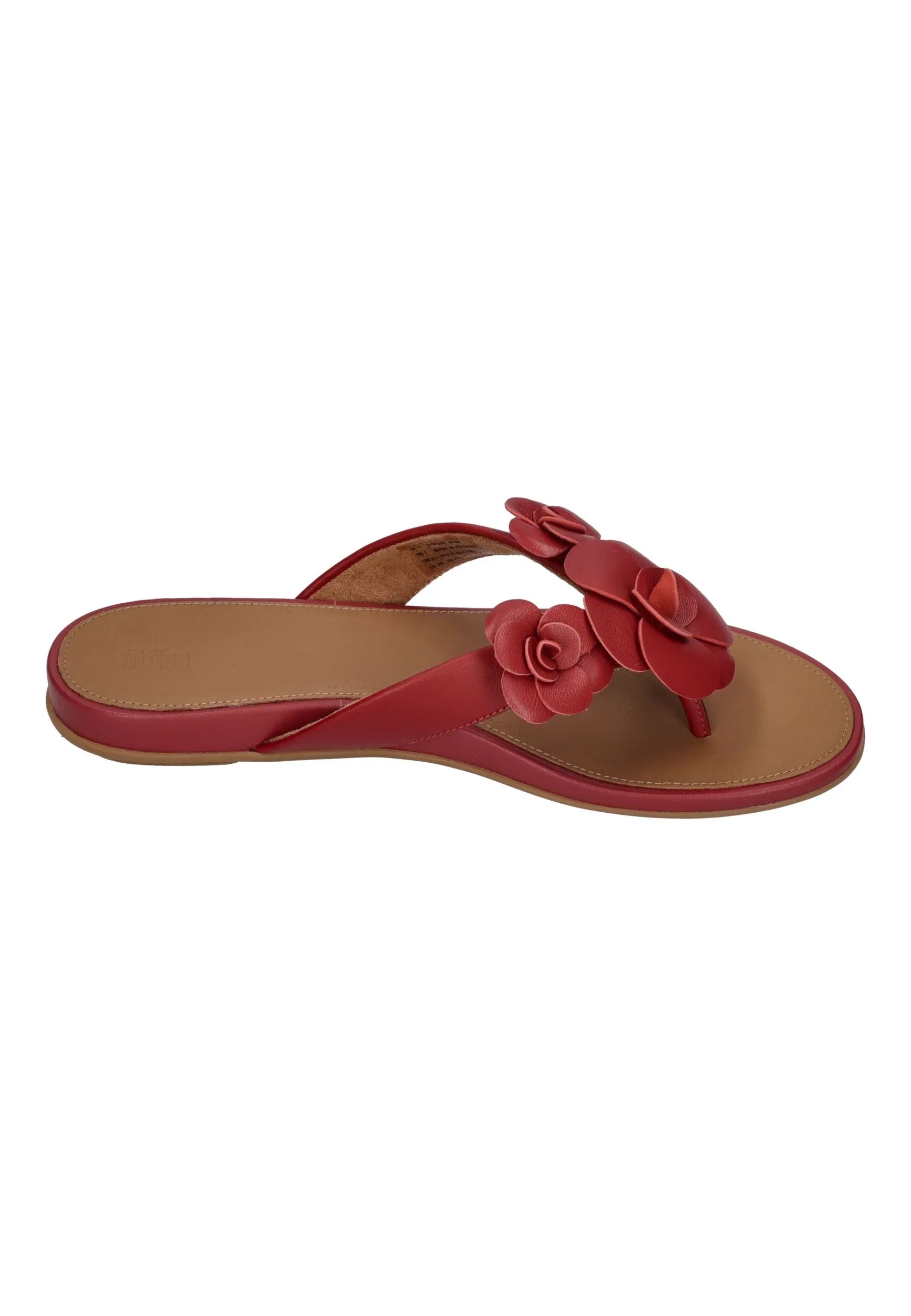 FITFLOP Damen Zehentrenner GRACIE FLOWER LEATHER burnt berry
