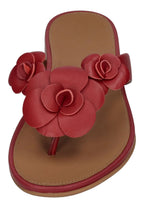 FITFLOP Damen Zehentrenner GRACIE FLOWER LEATHER burnt berry