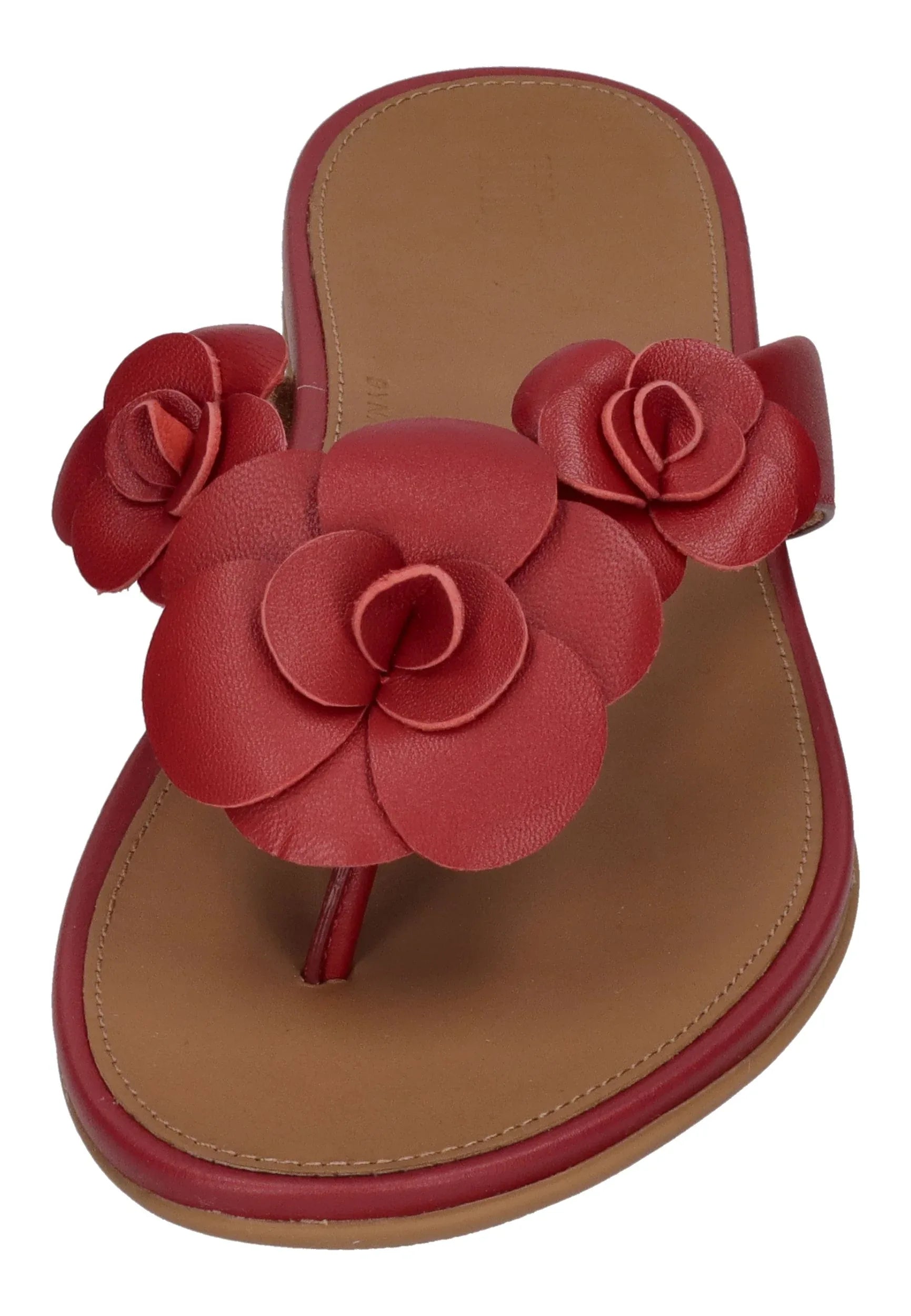 FITFLOP Damen Zehentrenner GRACIE FLOWER LEATHER burnt berry