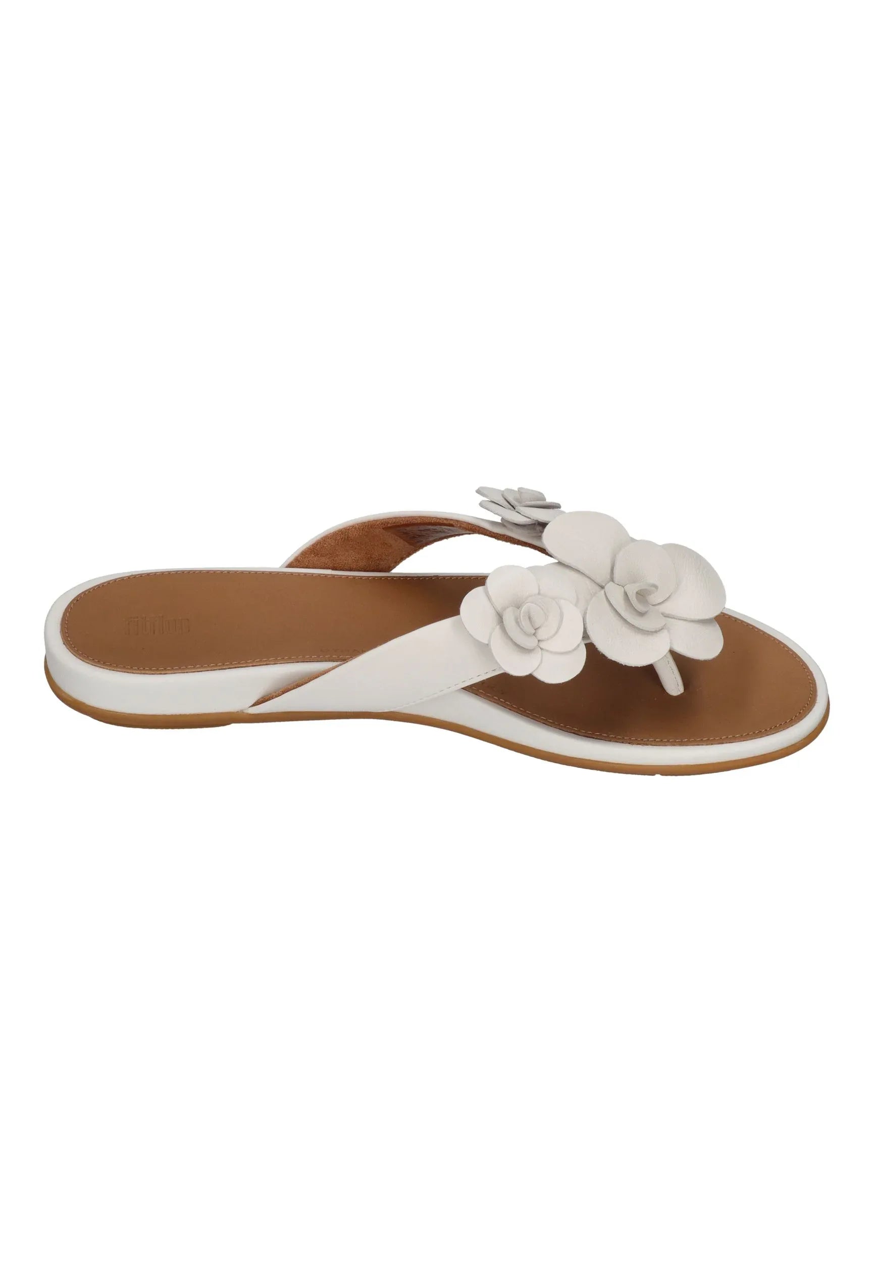 FITFLOP Damen Zehentrenner GRACIE FLOWER LEATHER urban white