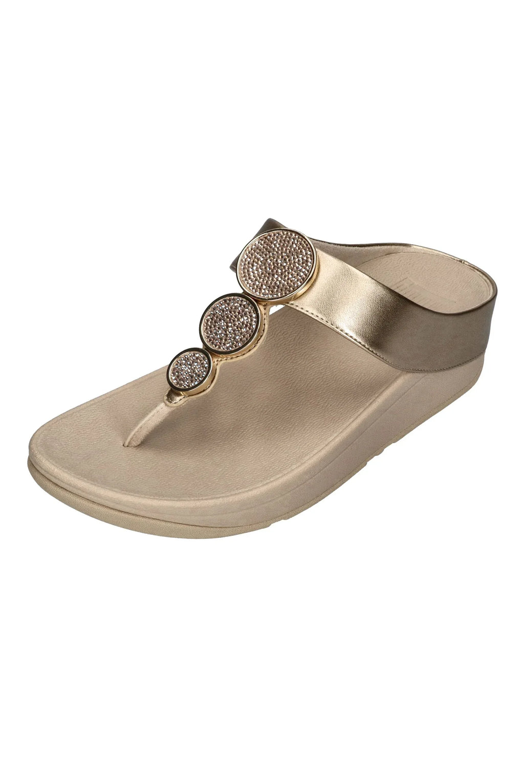 FitFlop - HALO BEAD-CIRCLE METALLIC TOE-POST SANDALS - Damen - Zehentrenner | Nur bei shoedeal.de, deinem Onlineshop für Schu