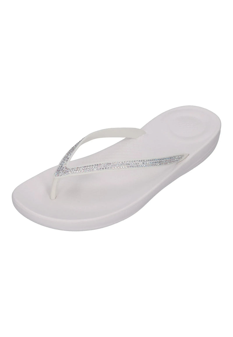 FITFLOP Damen Zehentrenner IQUSHION SPARKLE R08 urban white