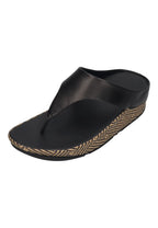 FITFLOP Damen Zehentrenner LULU LUX GRAPHIC-WEAVE LEATHER black