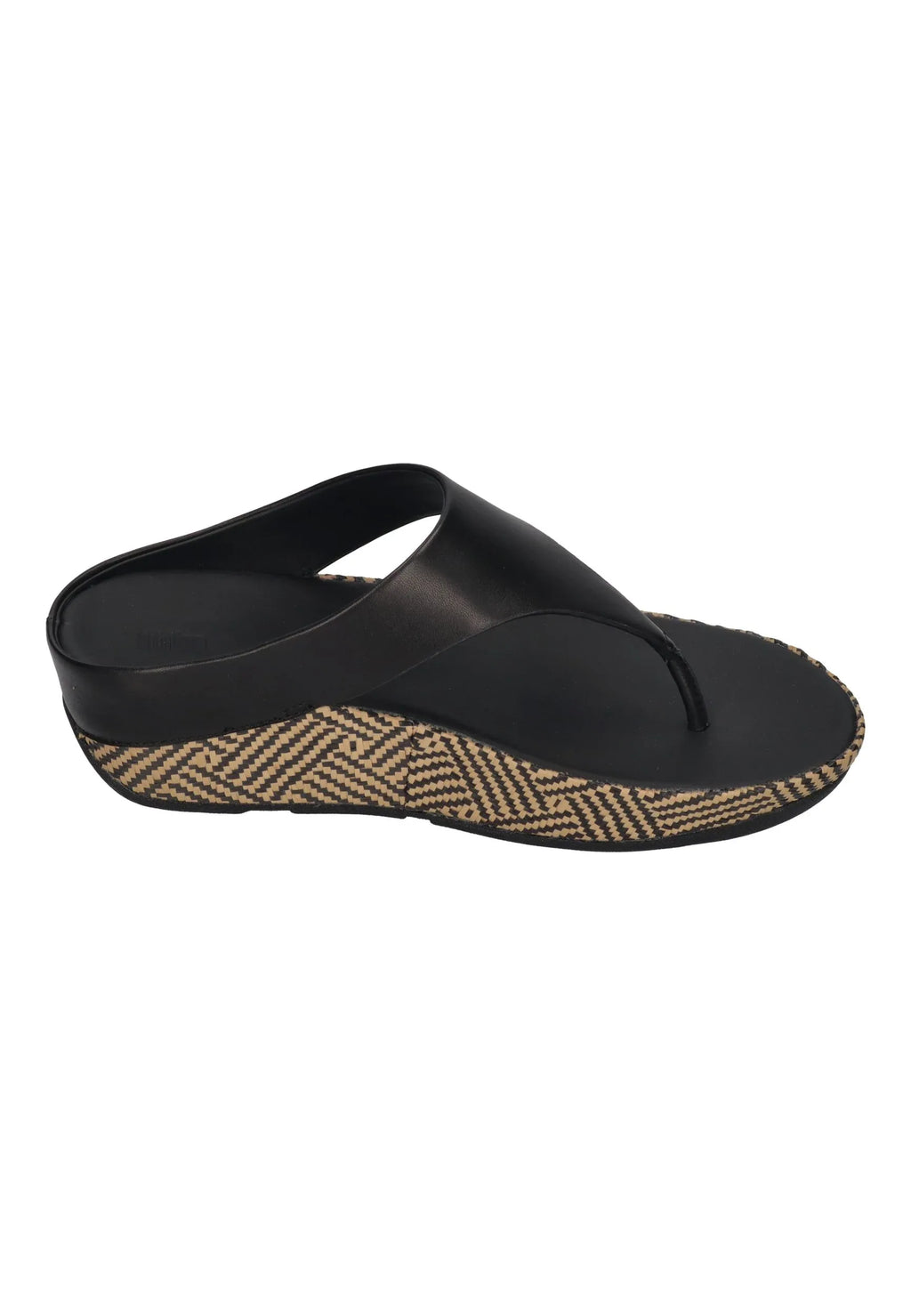 FITFLOP Damen Zehentrenner LULU LUX GRAPHIC-WEAVE LEATHER black