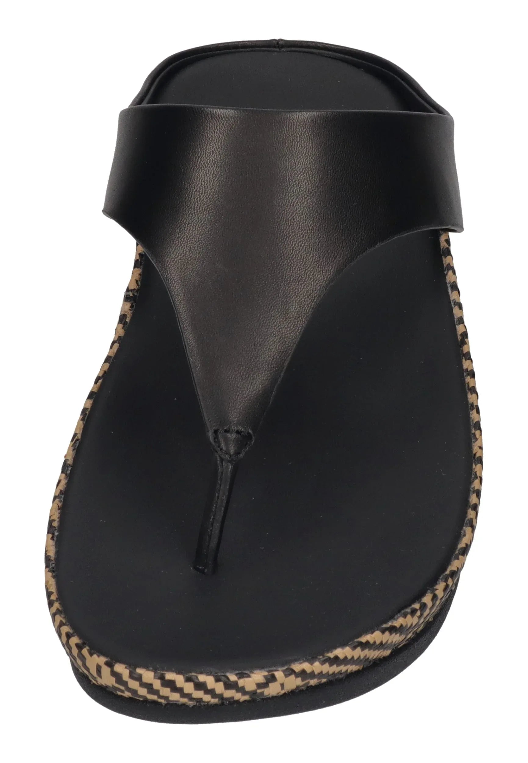 FITFLOP Damen Zehentrenner LULU LUX GRAPHIC-WEAVE LEATHER black