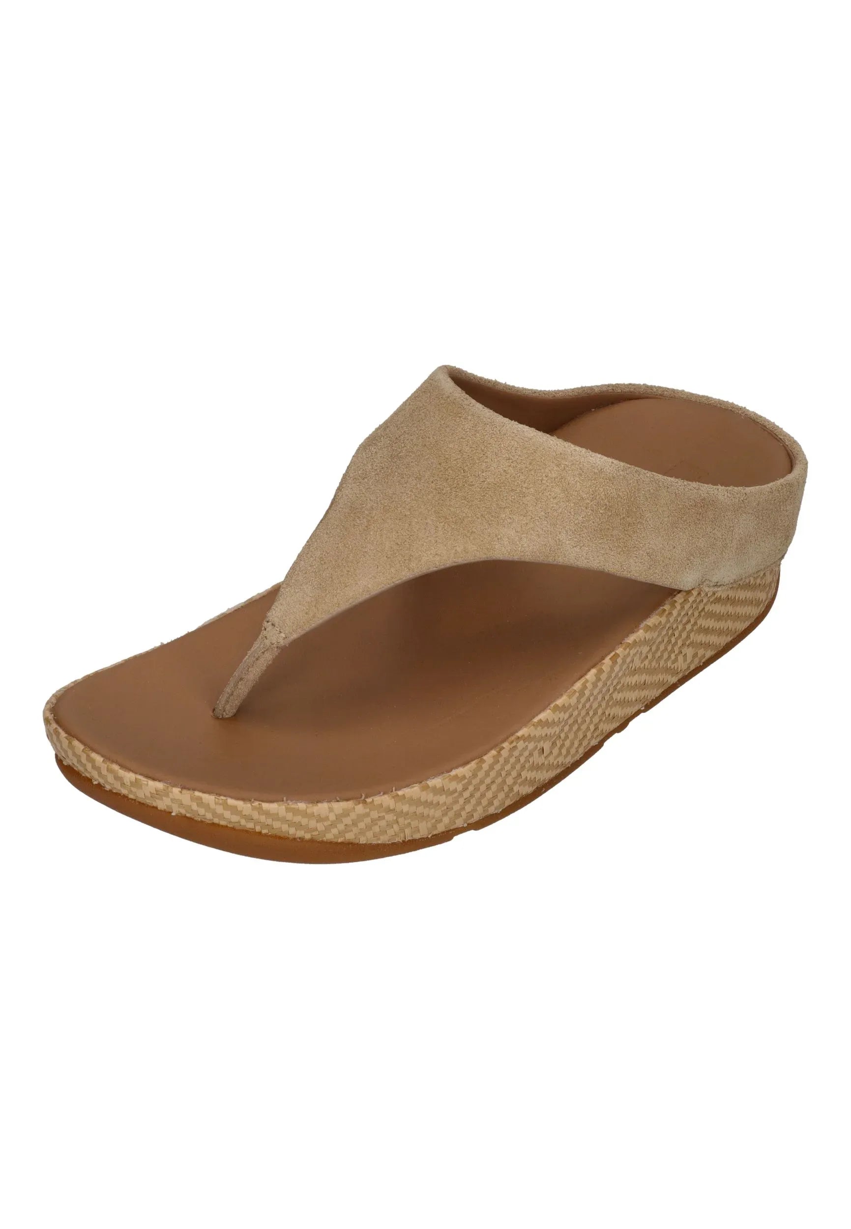 FITFLOP Damen Zehentrenner LULU LUX GRAPHIC-WEAVE SUEDE cappuccino