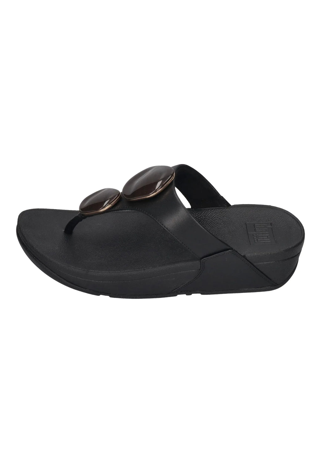 FITFLOP Damen Zehentrenner LULU MARBLED-STONE TOE-POST black